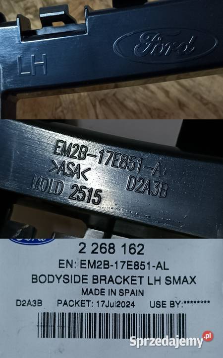 FORD S II 15 ŚLIZG MOCOWANIE ZDERZAKA LEWY TYŁ Pleszew