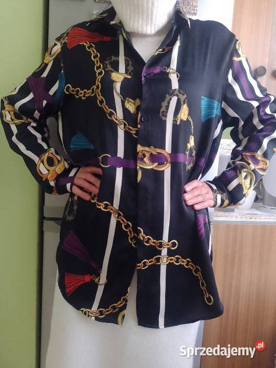 42XL ZARABogato zdobiona łańcuchami koszula Zara Kraków