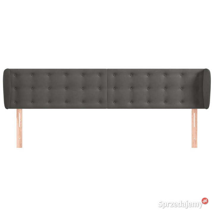 Zagłówek uszak ciemnoszary 203x23x7888 aksamitny Warszawa
