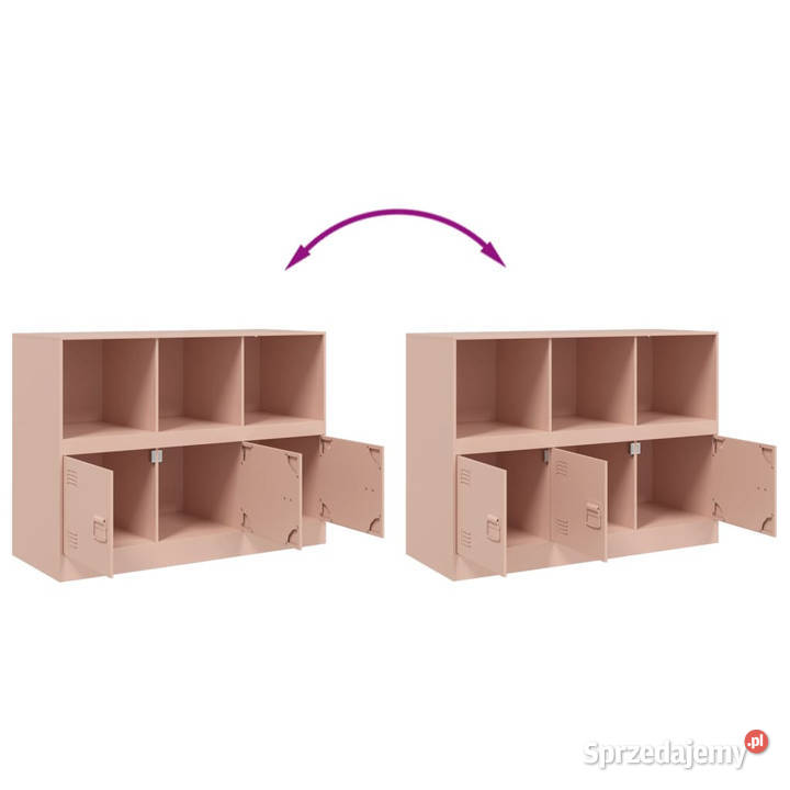 Szafka boczna różowa 99x39x73 stal WM841788 Warszawa