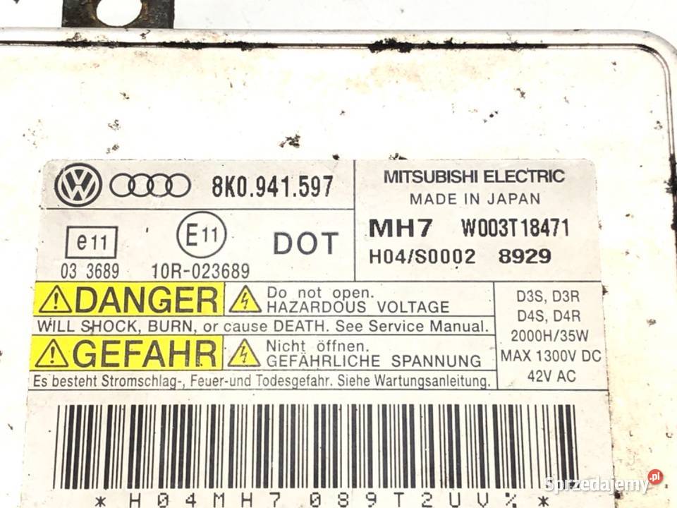 PRZETWORNICA XENON AUDI A4 B8 8K0941597 0715