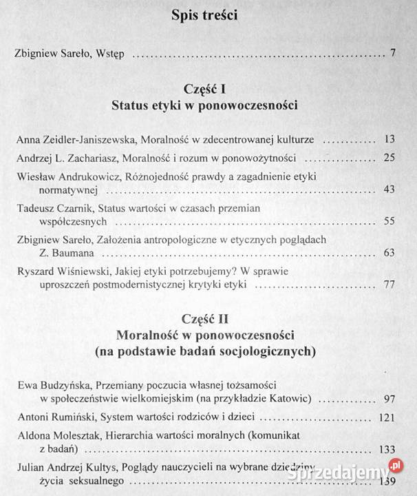 Moralność i etyka w ponowoczesności Zbigniew Chełm sprzedam