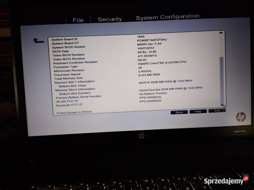 Laptop HP ProBook 4740s