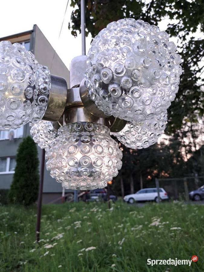 Retro lampa wiszaca z 60 lat firmy Kamenick enov Lubań