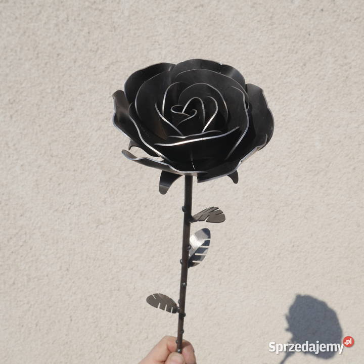 Wieczna Róża Surowa Stal Rękodzieło