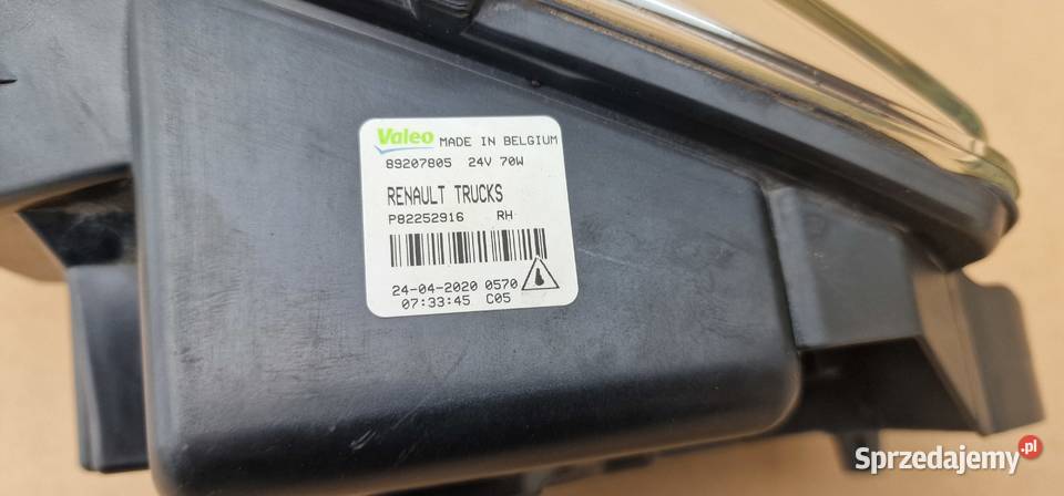 RENAULT GAMA T RANGE HALOGEN PRAWY 892252916 lubuskie Bieleń sprzedam