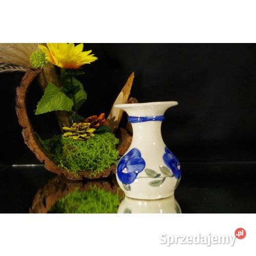 Wazon ceramiczny ręcznie malowany kobaltowe sprzedam