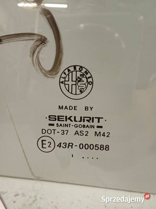 Szyba Drzwi Prawa Przednia Alfa Romeo 147 00 Bralin sprzedam