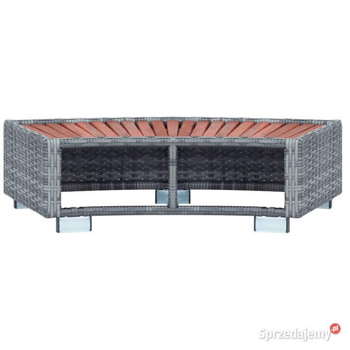 Stopień do spa szary 92 x 45 x 25 polirattanowy Warszawa