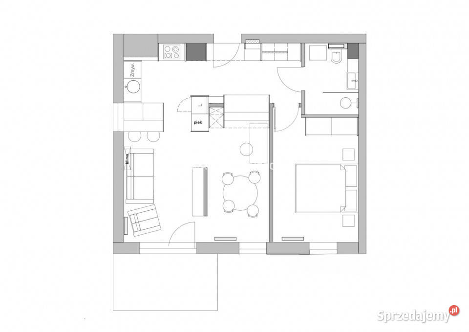 Mieszkanie Kraków 53m2 2 pokojowe Piętro 1 małopolskie