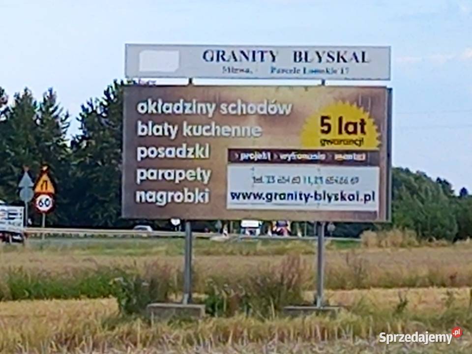 SZYLD dwustronny wym 500 x 250 Mława