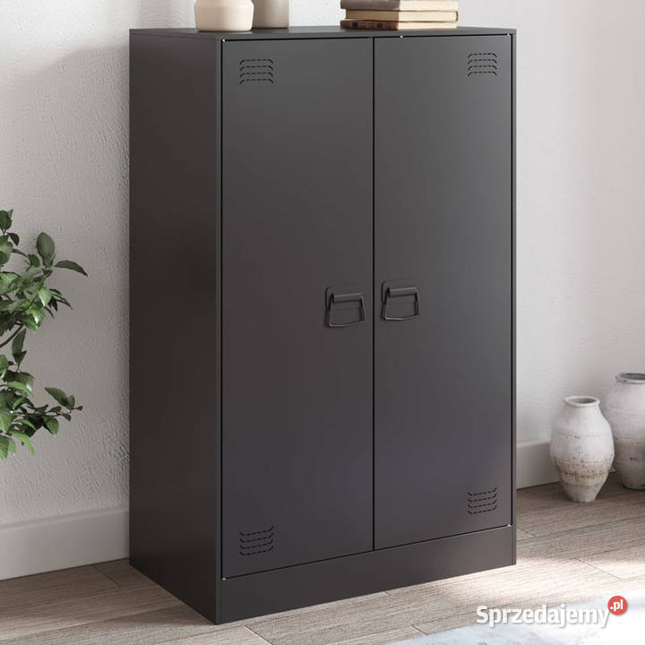 Szafka boczna czarna 67x39x107 stal WM841661 Warszawa