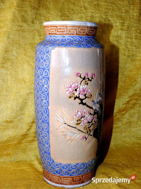 Duży wazon ceramiczny ze zdobieniem japońskim Inowrocław