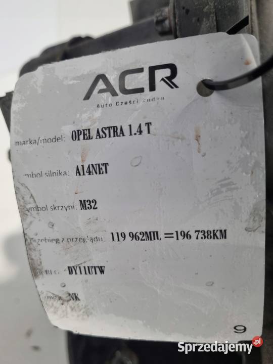 SKRZYNIA BIEGÓW Opel Astra J IV 14 T turbo Chełm