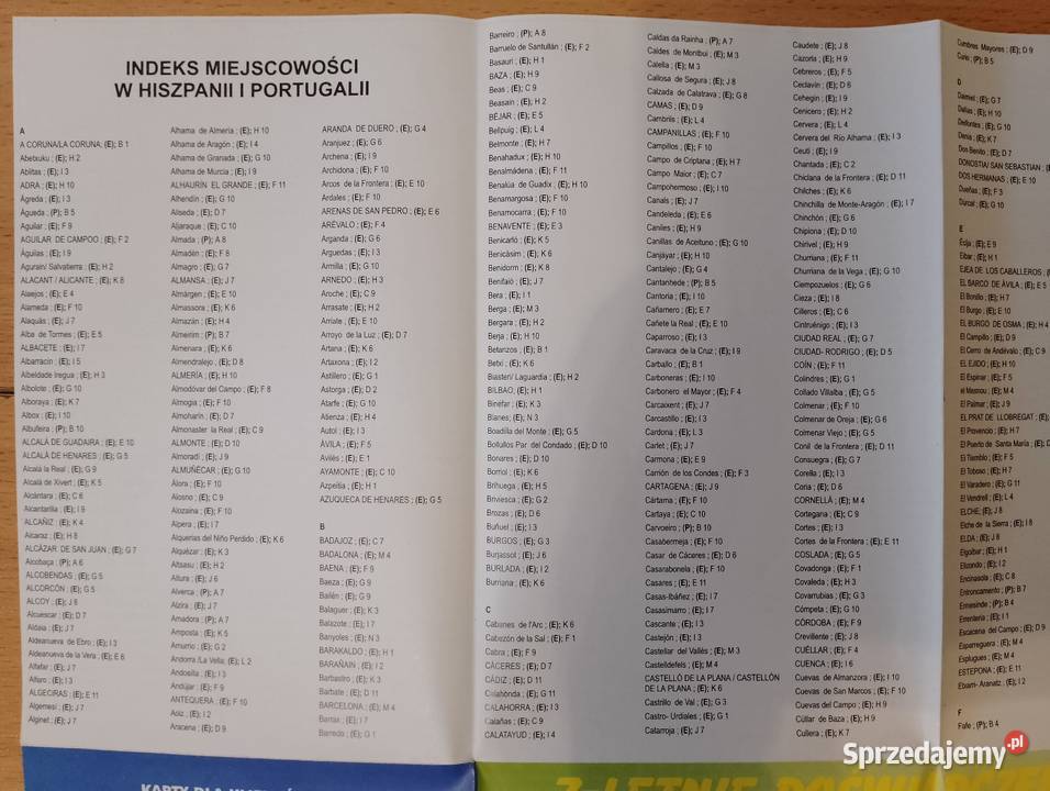 Mapa papierowa HISZPANIA i PORTUGALIA Poznań