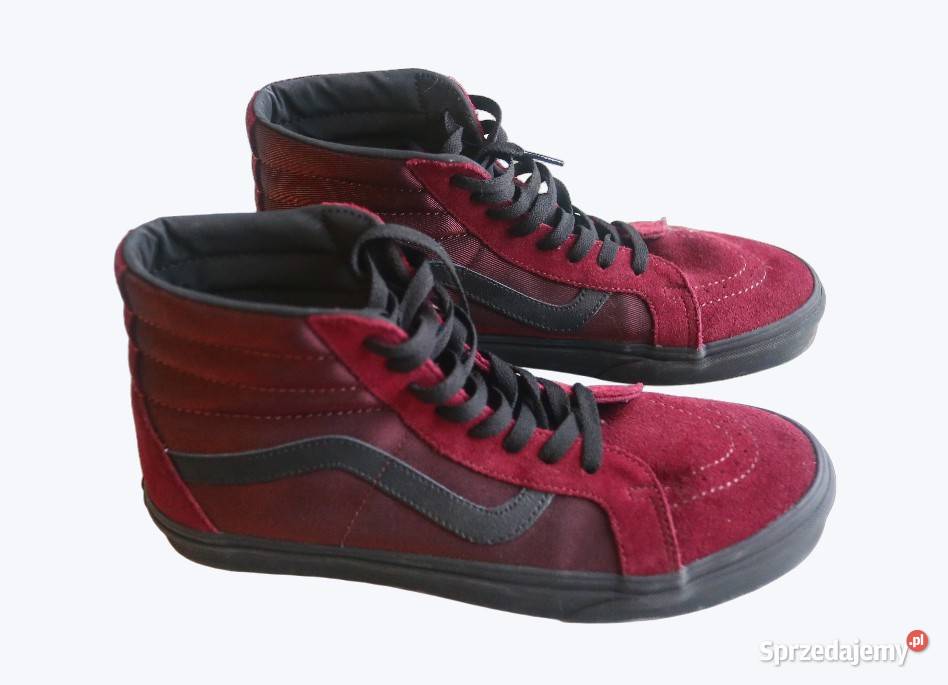 Buty Vans Sk8hi wysokie bordowe zamsz unikat r pomorskie Gdańsk