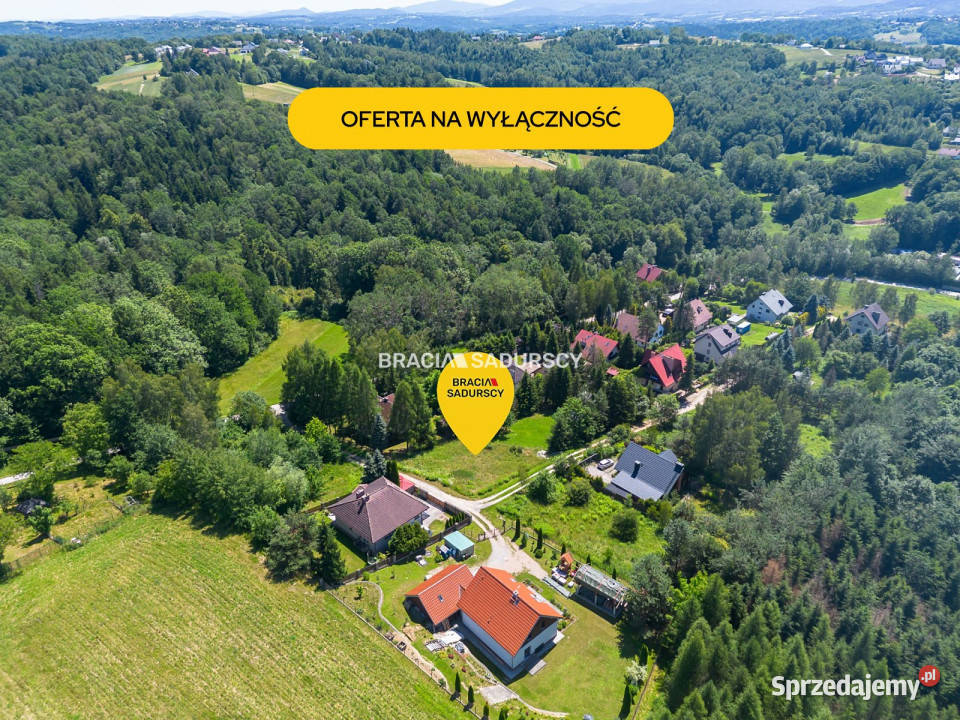 sprzedaży gruntu 762m2 Głogoczów asfalt Sprzedaż