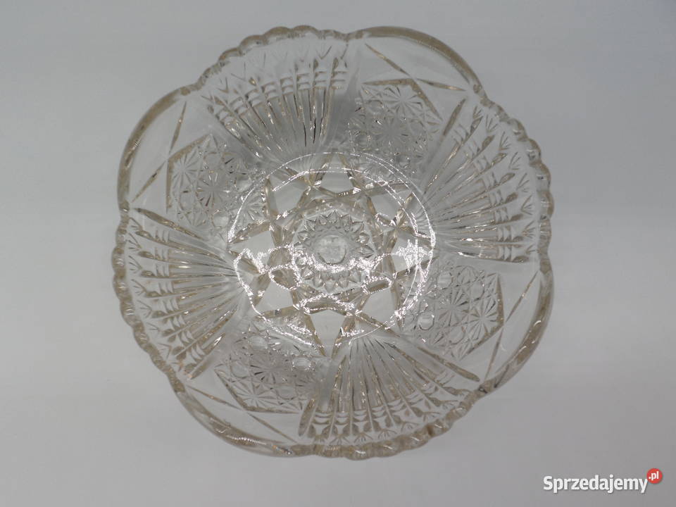 Masywna antyczna szklana misa z czasów PRLu Raszków sprzedam