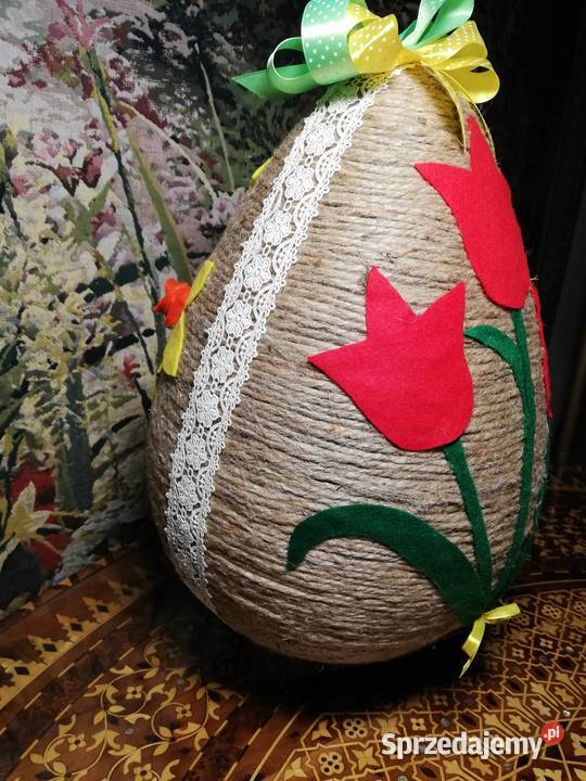 Jajo jutowe 40 pisanka Wielkanoc Kraków