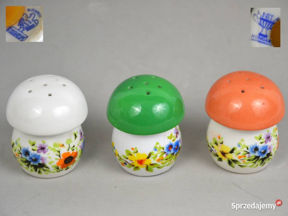 solniczka grzybek porcelana Aquincum Węgry lata Porcelana i szkło Pomiechówek sprzedam