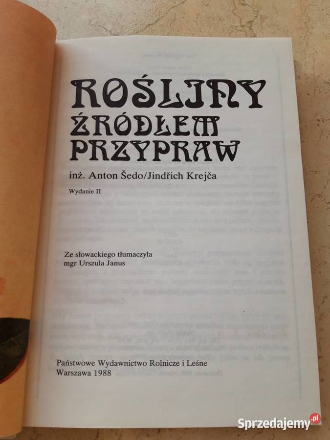 Rośliny źródłem przypraw Anton edo Jindrich śląskie Bielsko-Biała