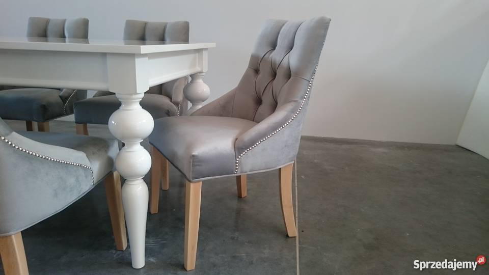 Shabby vintage chesterfield glamour krzesło z Stoły, krzesła, biurka Warszawa