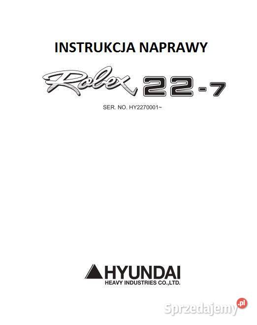 Hyundai Robex 227 instrukcja napraw Kielce