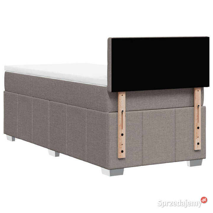 Łóżko kontynentalne z materacem taupe tkanina 200cm mazowieckie