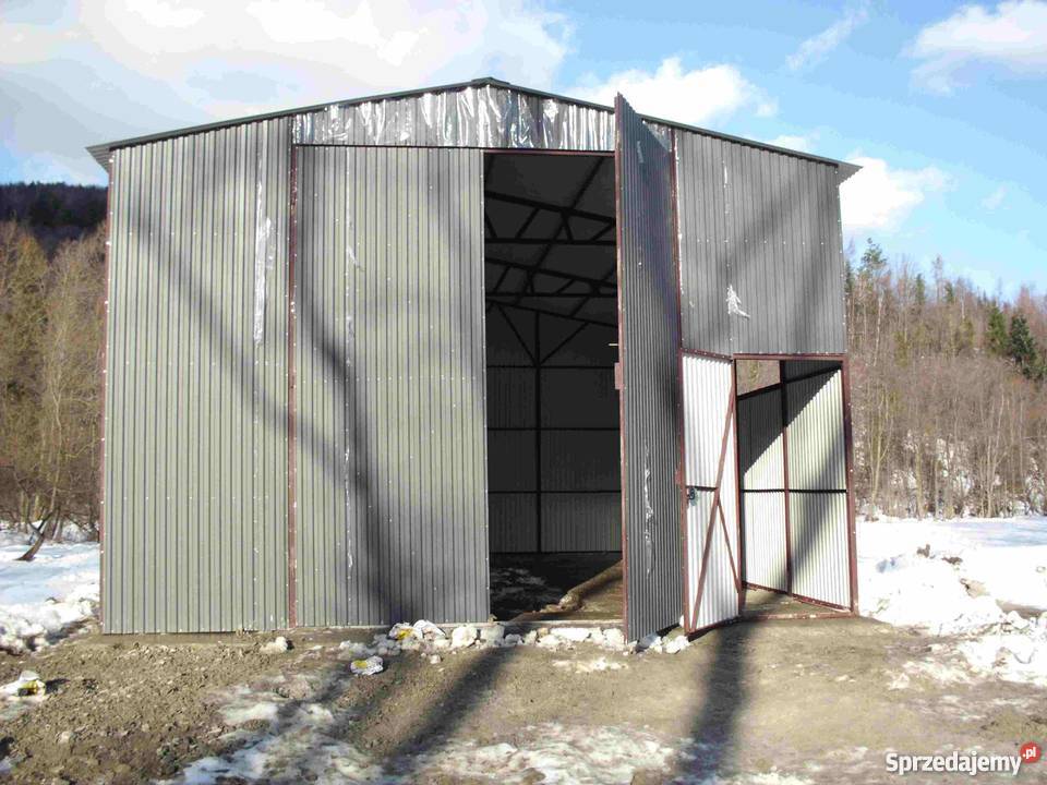 Garaż Blaszany 6x10 Bramy 45 m Profil zamknięty