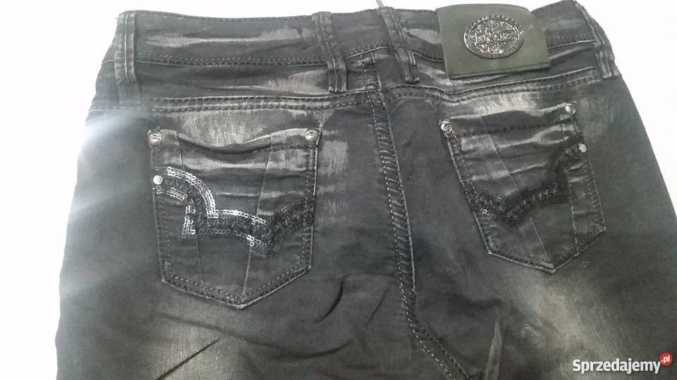 spodnie dolcegabbana damskie jedyne takie szaro szary/srebrny Spodnie