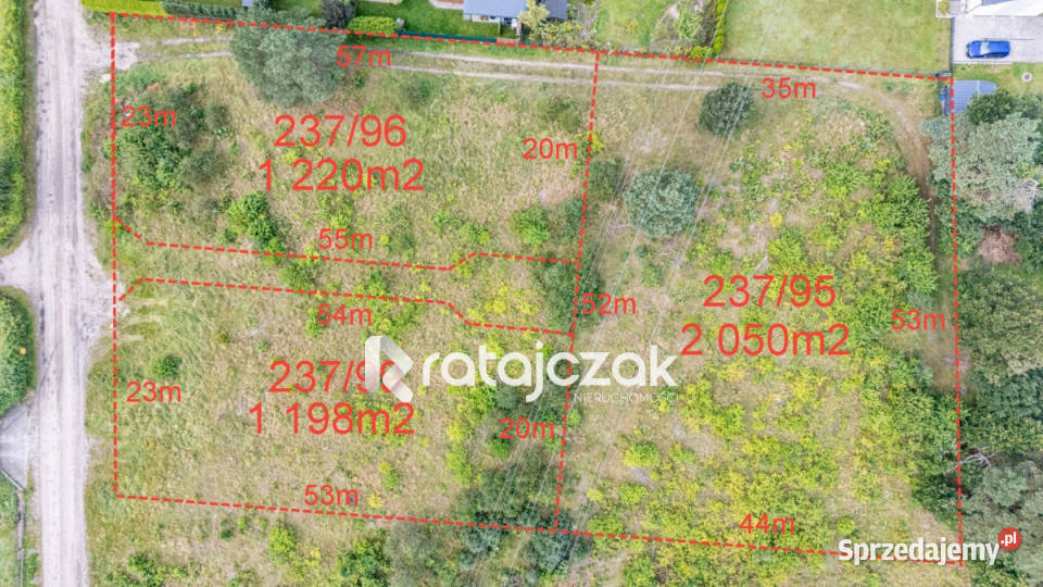 sprzedaży działki Orle 2050m2