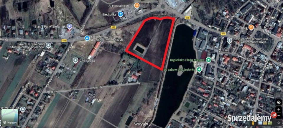 sprzedam działkę 354hcentrum Łosic jeziorku Sprzedaż Łosice sprzedam