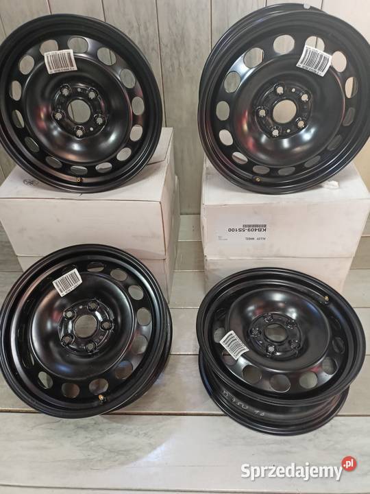 Felgi stalowe z kołpakami Audi 16 5x112 Nowe Bąków sprzedam