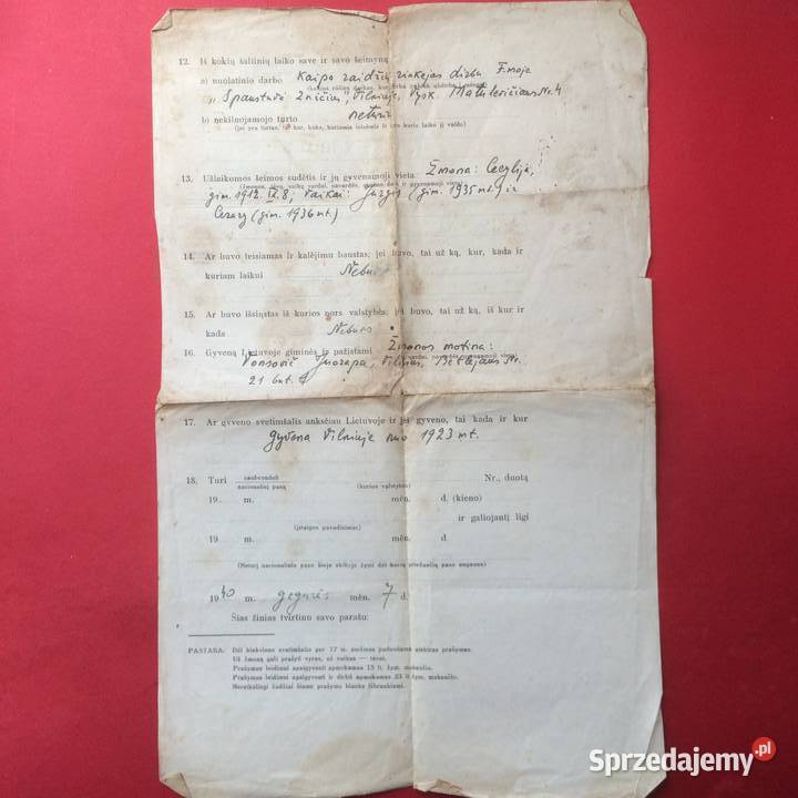 1349 Dokument Z Litwy Gładki Szczecin