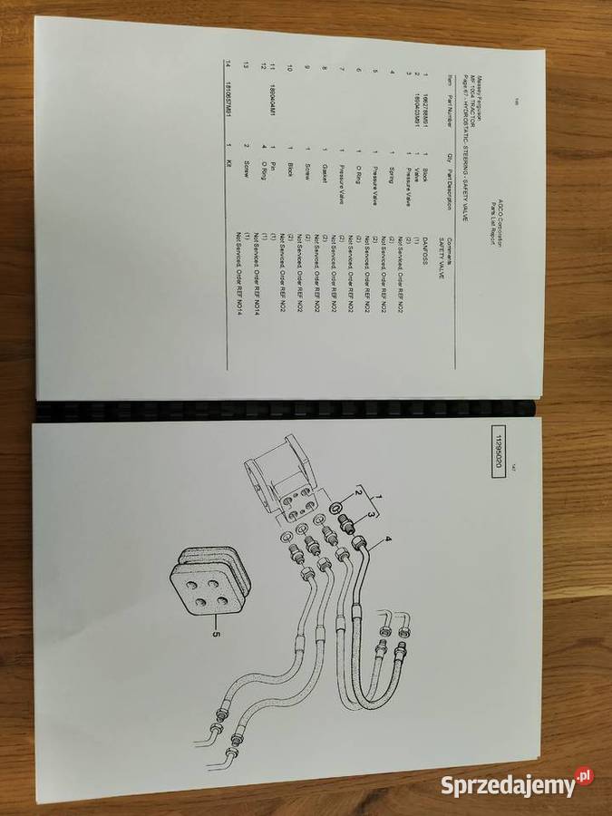 MASSEY FERGUSON 1104 katalog części pomorskie
