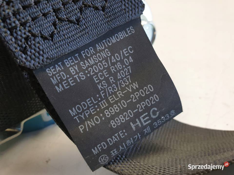 Sorento II PAS BEZPIECZENSTWA Prawy tył II Rząd Pasy bezpieczeństwa Rudka sprzedam