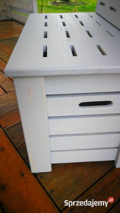 Skrzynia ze składanym oparciem ławka z oparciem Radków sprzedam