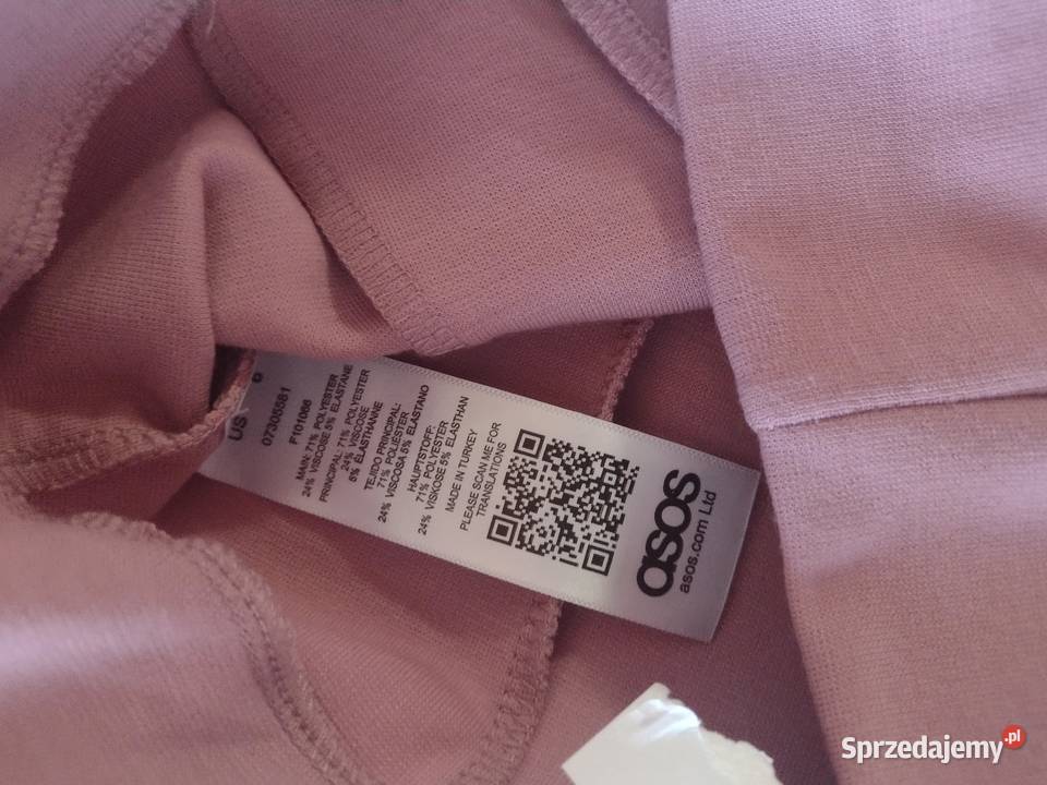 38M ASOS Różowe legginsy z wysokim Bez wzoru Kraków