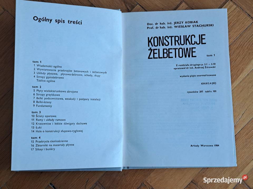 Konstrukcje żelbetowe Tom I Kobiak Stachurski architektura, budownictwo