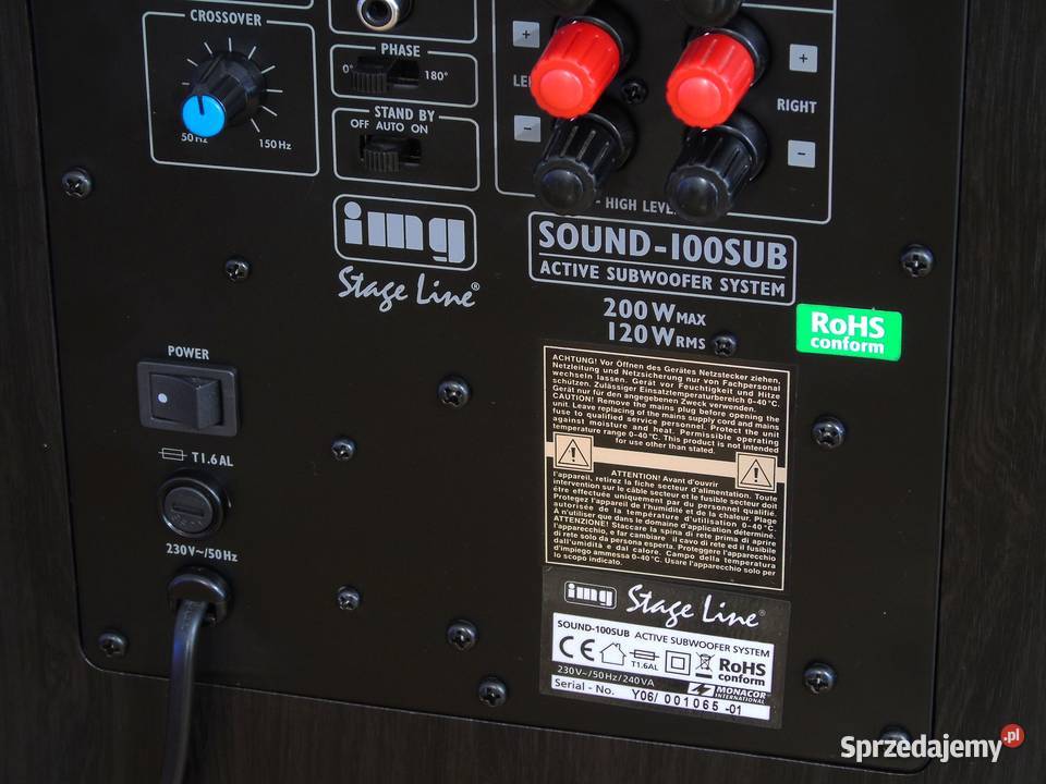 Sub aktywny IMG Stage Line SOUND100SUB Monacor podkarpackie Jasło