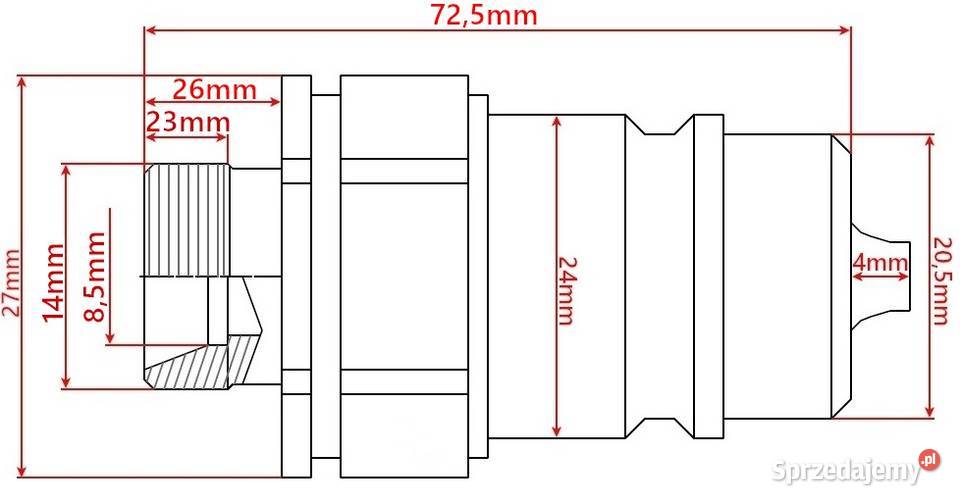 SZYBKOZŁĄCZE HYDRAULICZNE DŁUGIE EURO WTYCZKA Solec Kujawski sprzedam