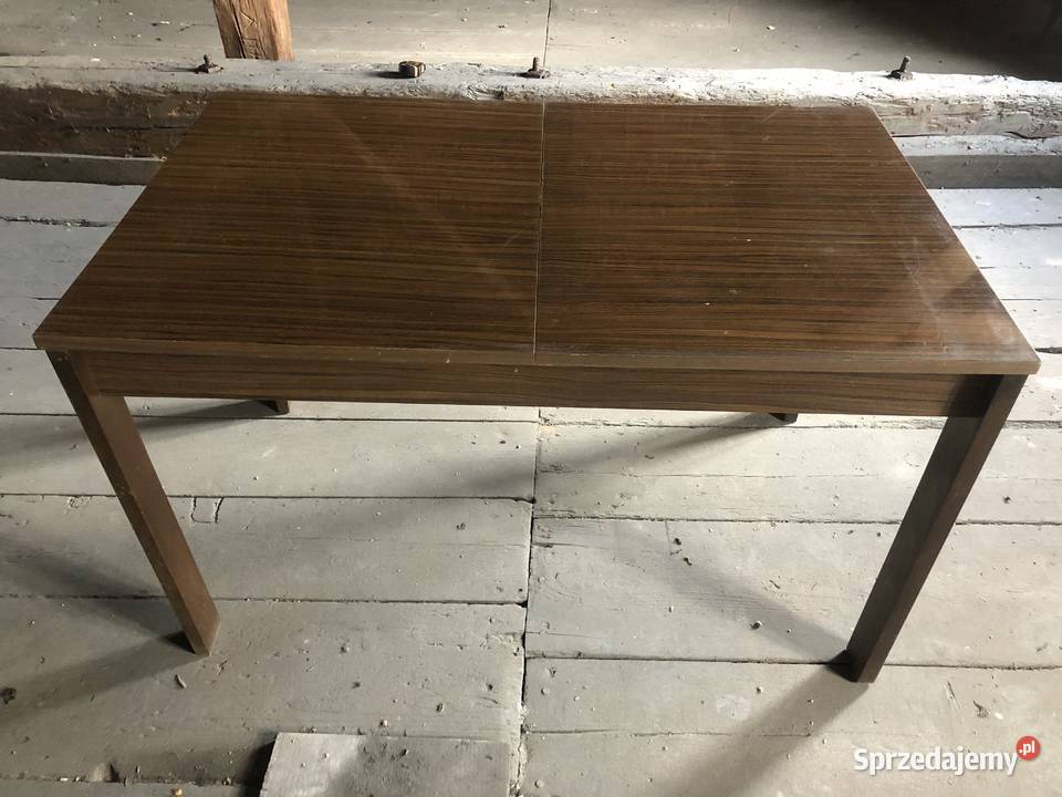 Stół ława stoli rozkładany ciemnobrązowy 75 x Byczyna