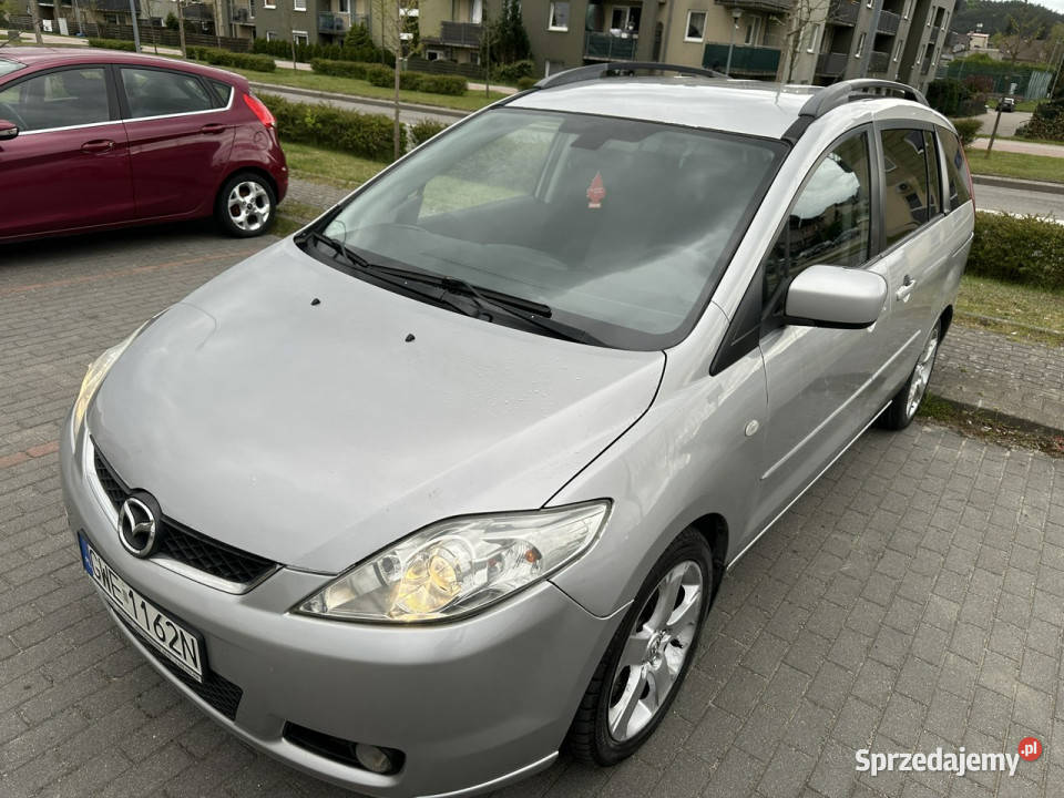 Mazda 5 7 miejsc klimatronik tempomat hak mocny srebrny Wejherowo sprzedam