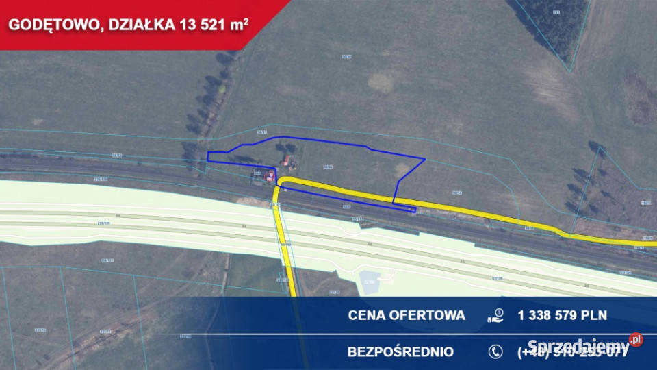 Działka 135 ha Godętowo gm Łęczyce trasie S6