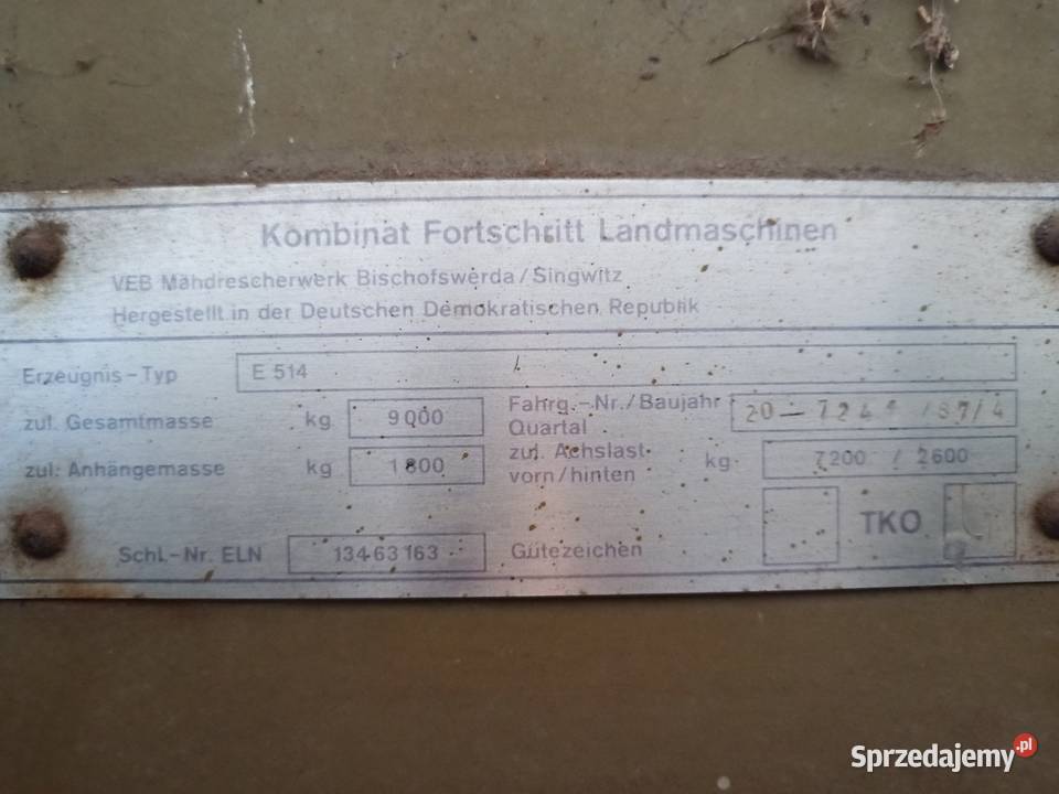 Fortschritt E514 Stara Kaźmierka sprzedam