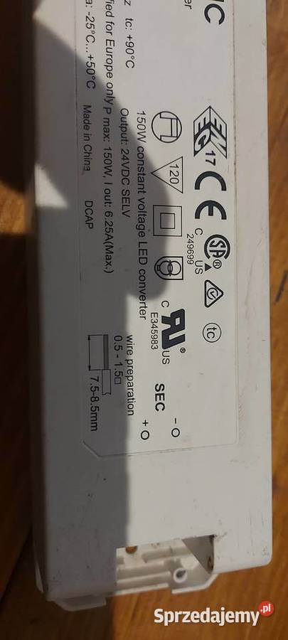 Zasilacz led 24v 150w tridonic Pozostałe Pozostałe Bocheniec sprzedam