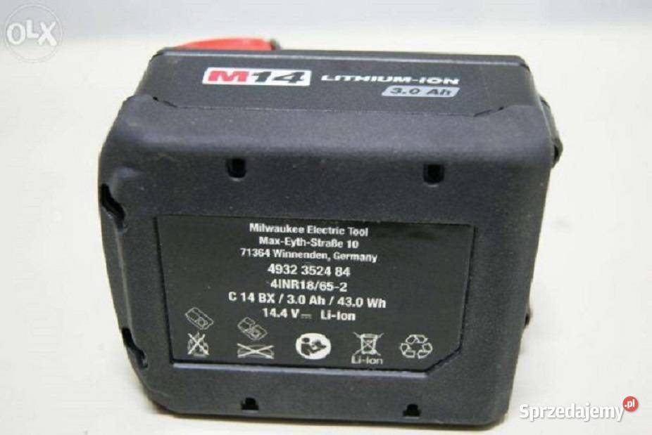 MILWAUKEE M14 144v 3Ah bateria akumulator klucz Narzędzia sprzedam