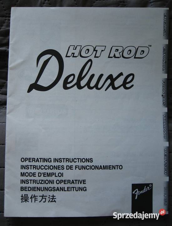Fender Hot Rod Deluxe Operating Instructions Kępice