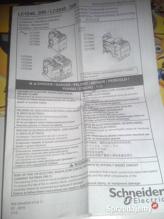 Stycznik mocy LC1 D95P7 Mszana Dolna