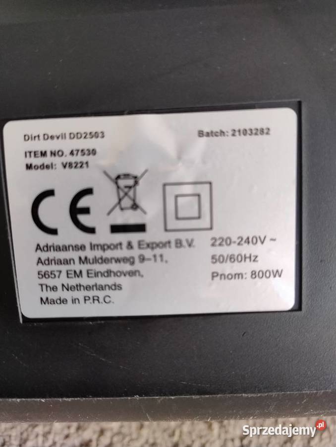 odkurzacz bezworkowy DIRT DEVIL Ostrów Mazowiecka sprzedam